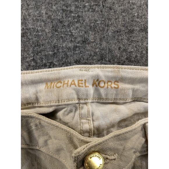 Michael Kors Jeans Women's 4 White New w/ Tags Marble Stretch Cotton - Picture 4 of 12